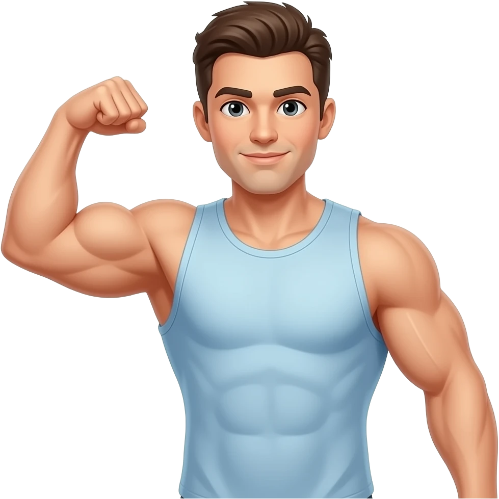 strong male human Biceps emoji