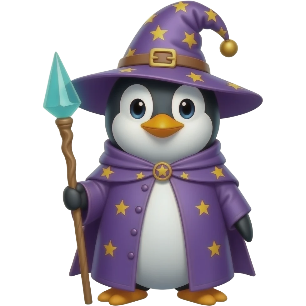Penguin Wizard emoji