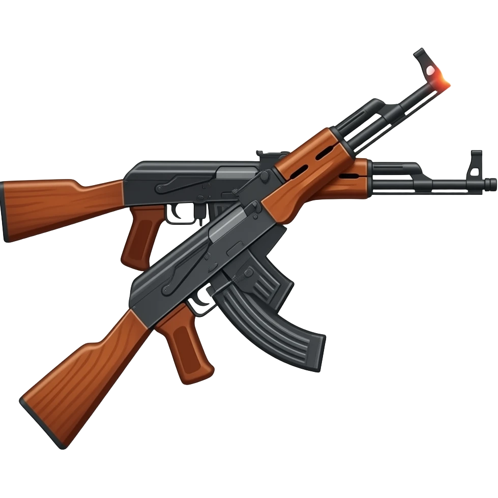 A AK 47 sooting lesar emoji