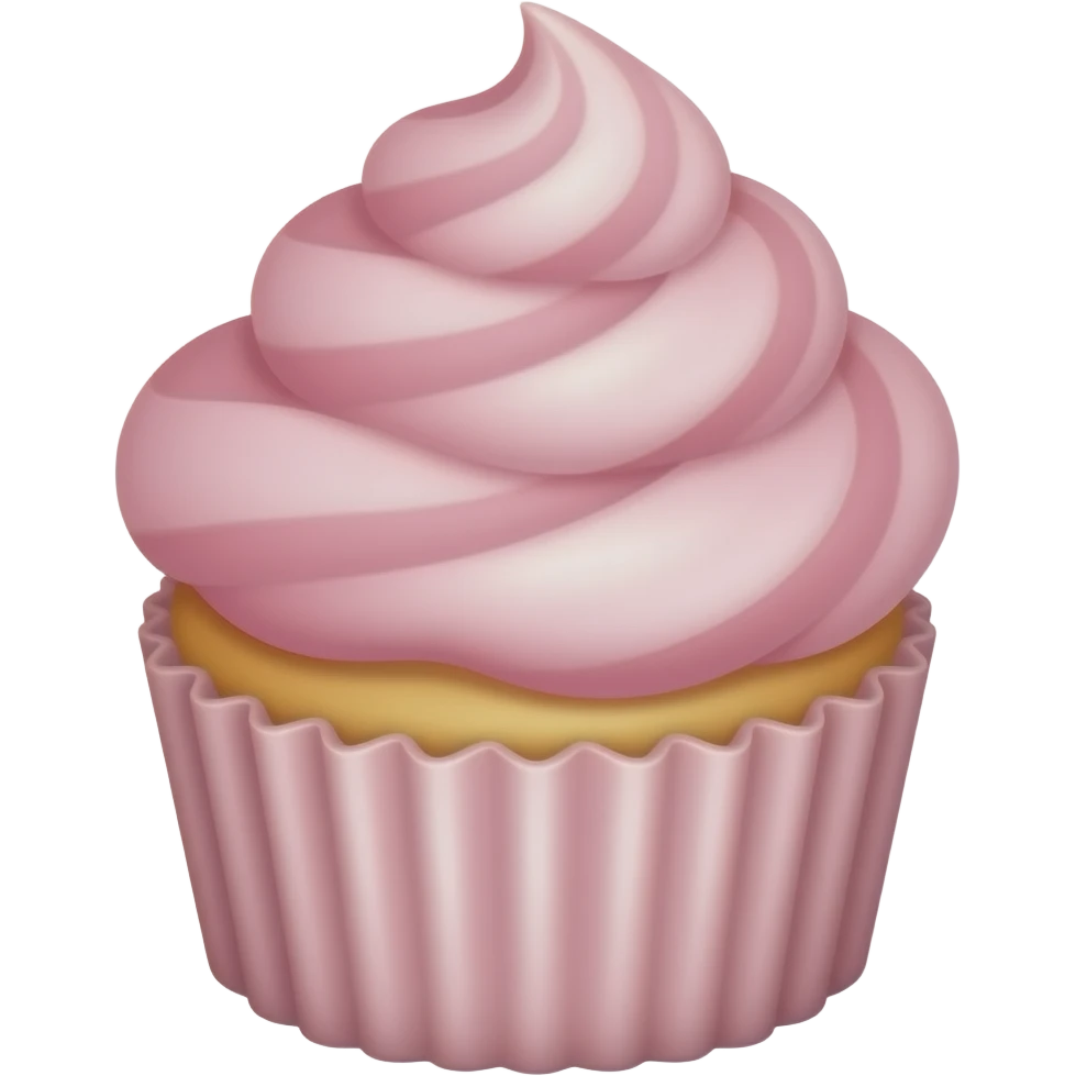 Cupcake with pink icing emoji