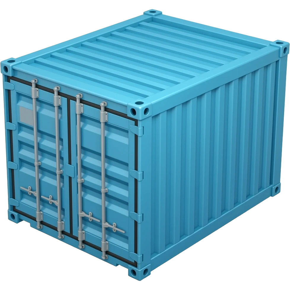 emoji blue cargo side view emoji