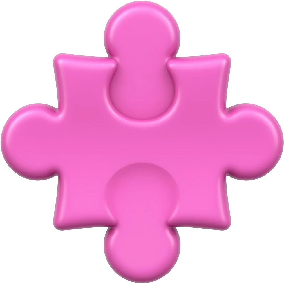 3d pink puzzles emoji