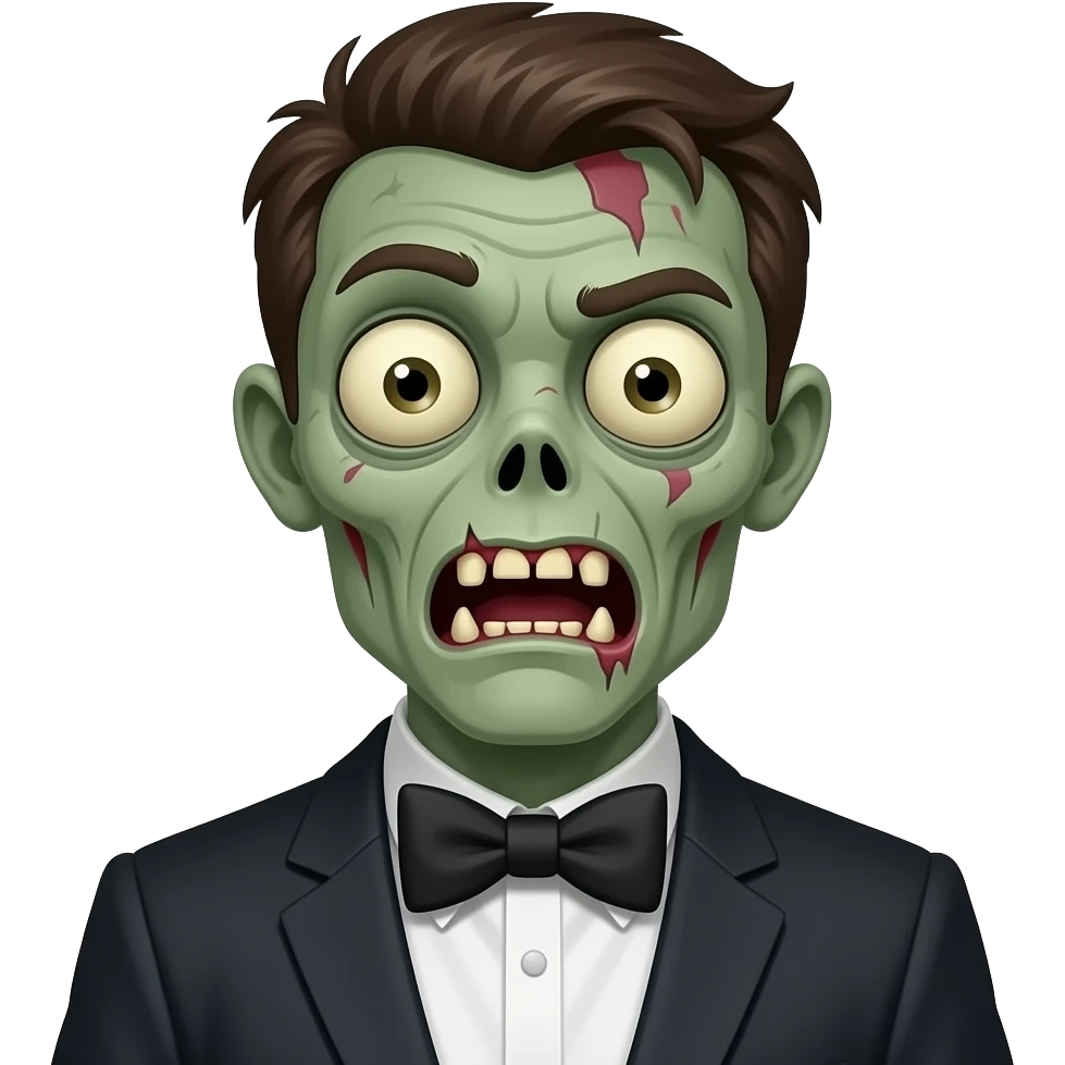 zombies with bow tie emoji