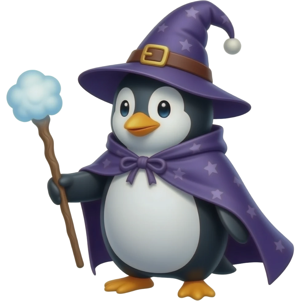 Penguin Wizard emoji