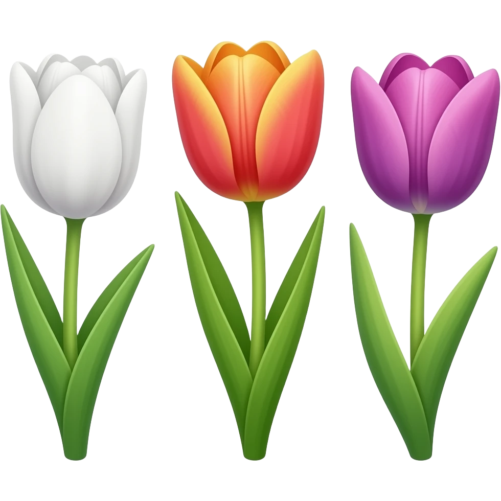 3 spring flowers emoji