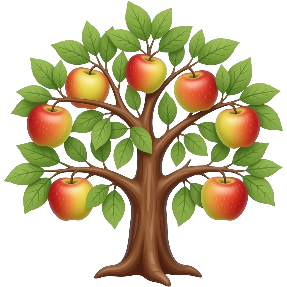 red Apple tree, less apple emoji