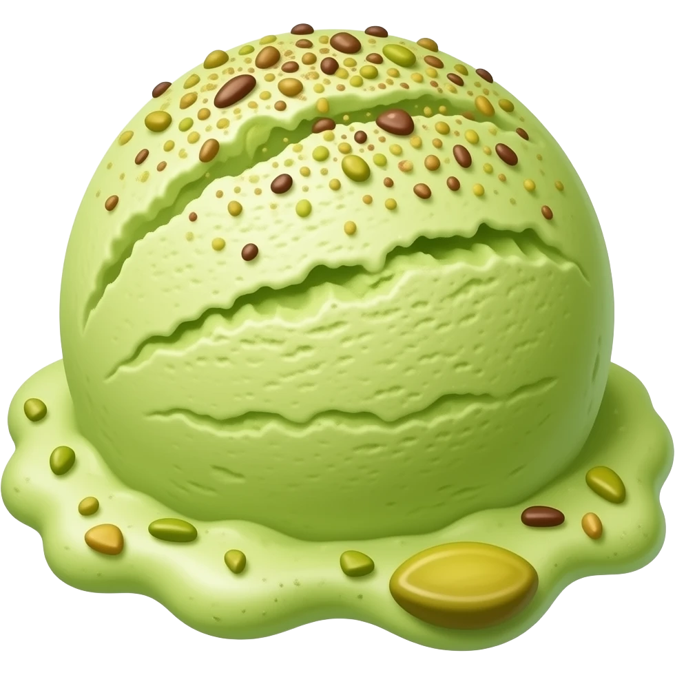 Roasted pistachio ice cream emoji