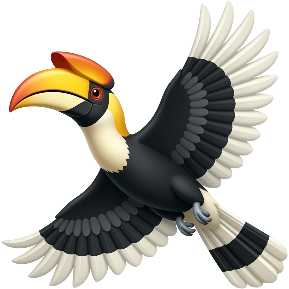 Hornbill flying emoji