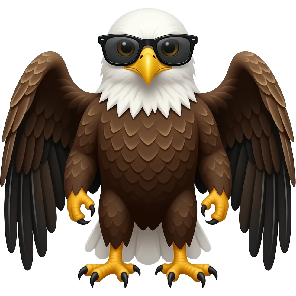 bold eagle with sunglasses emoji
