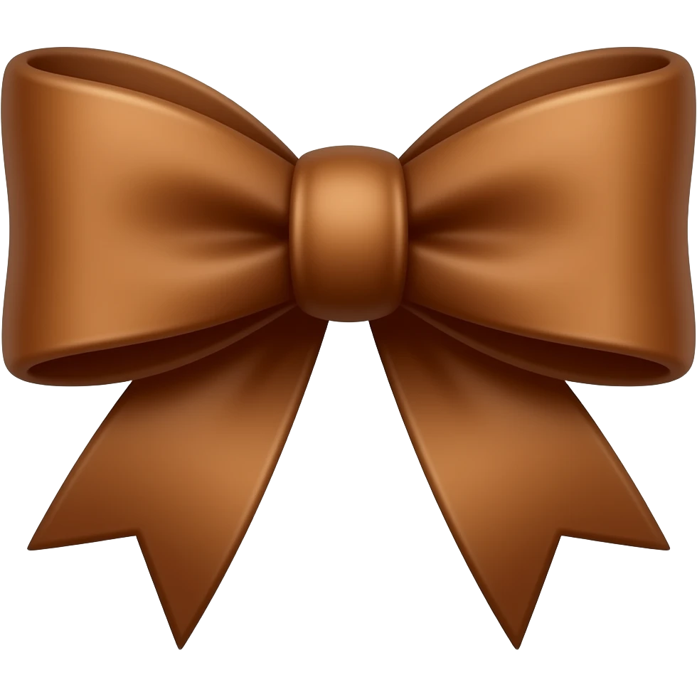 Brown bow emoji