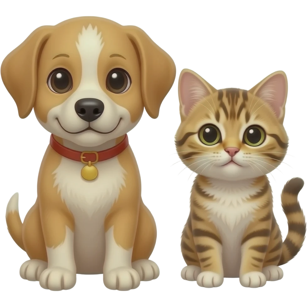 Perrito y gatito emoji