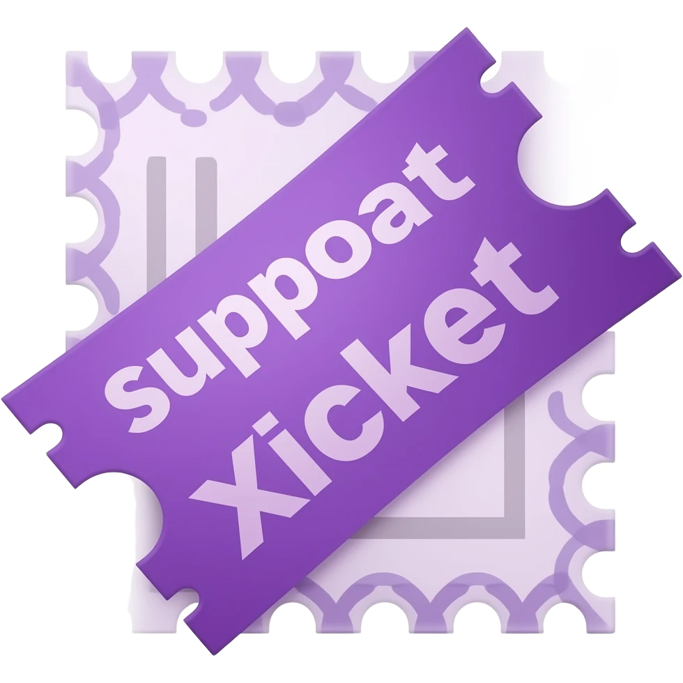 tech support ticket purple emoji