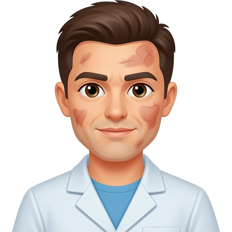 피부과 직원 피부 문제가 있는 emoji