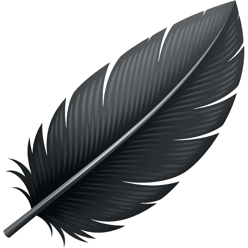 Black feathers emoji