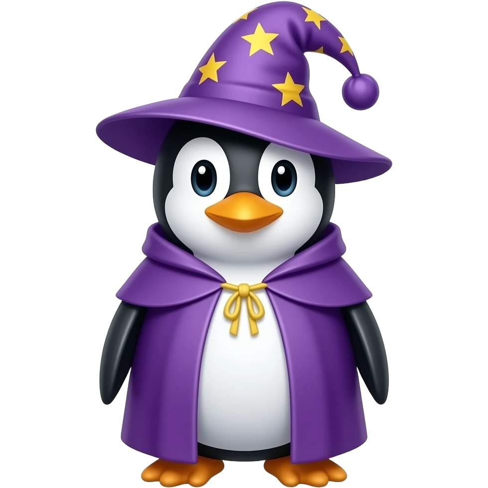 Penguin Wizard emoji