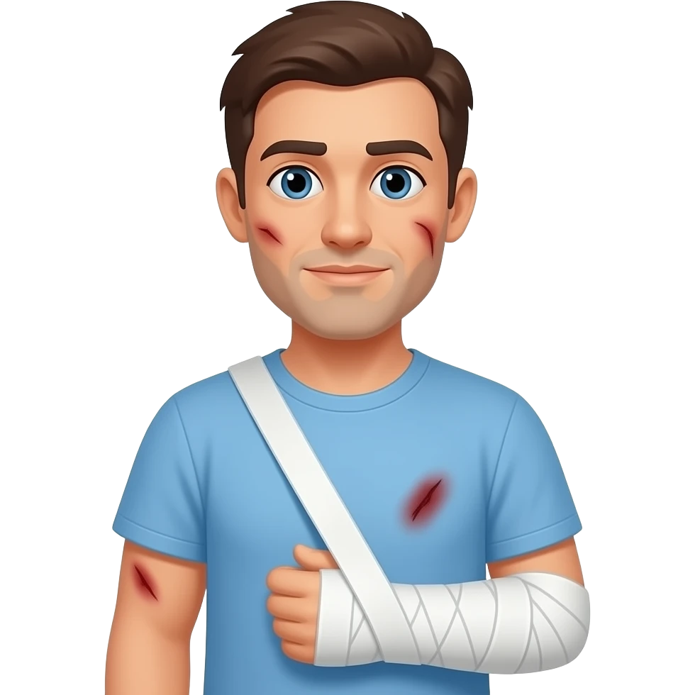 Bana yaralanmış adam emojisi yap emoji