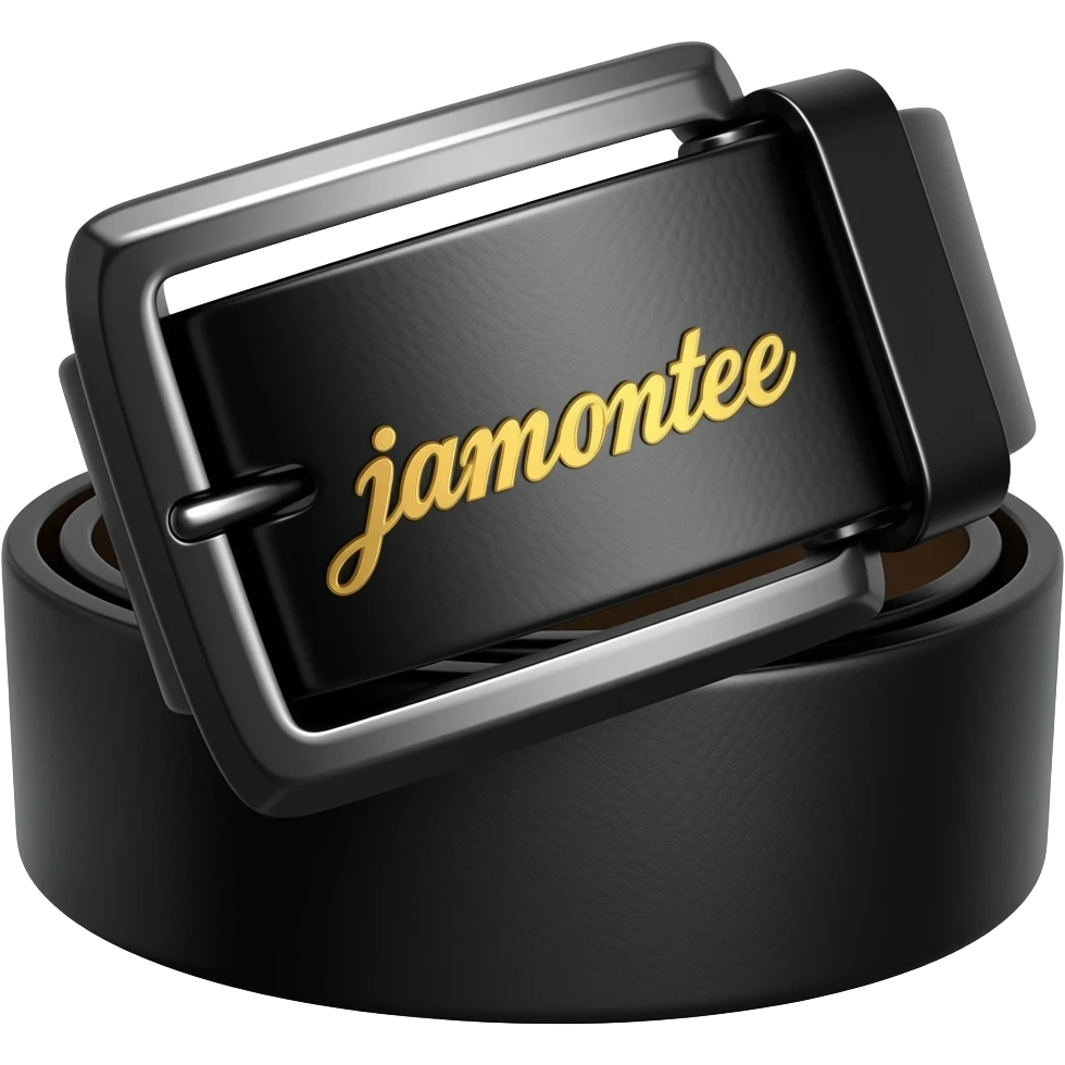 Belt with the name “jamontee” on it emoji