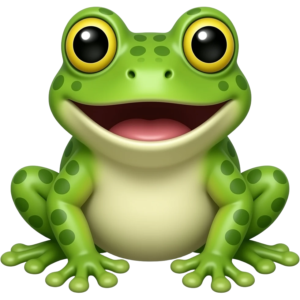 Roaring frog emoji