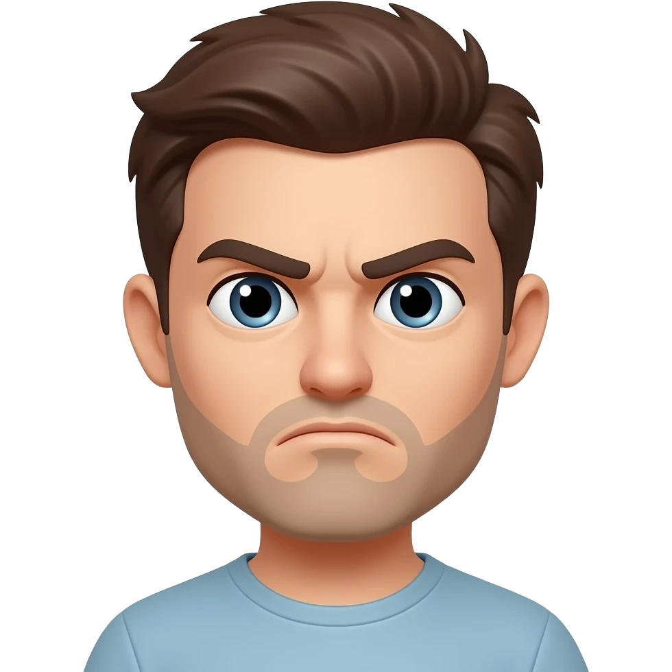 A 😀 Face with Rolling Eyes & Frown. No nose emoji