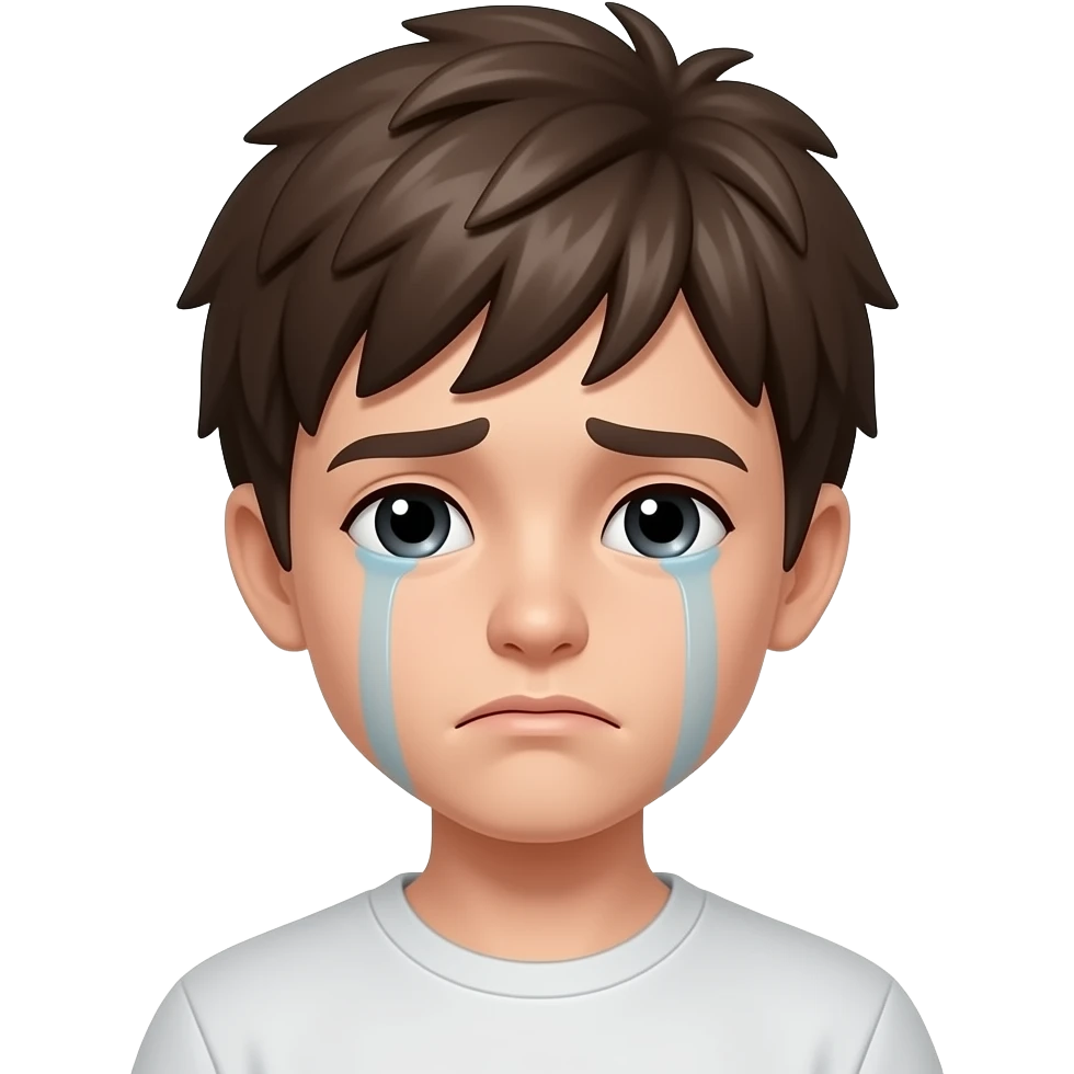 Emo boy crying emoji