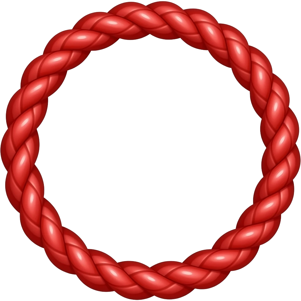 Red braided rope emoji