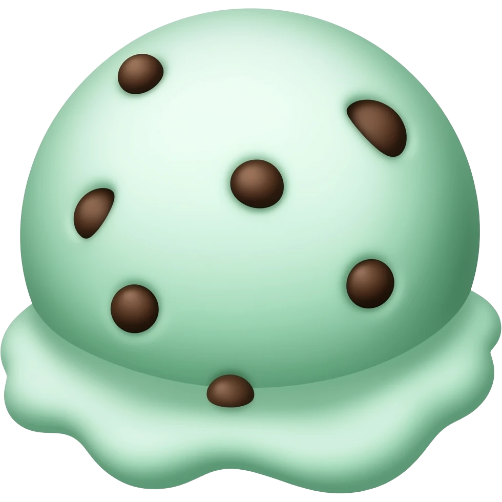 Mint Chocolate Chip Ice Cream emoji