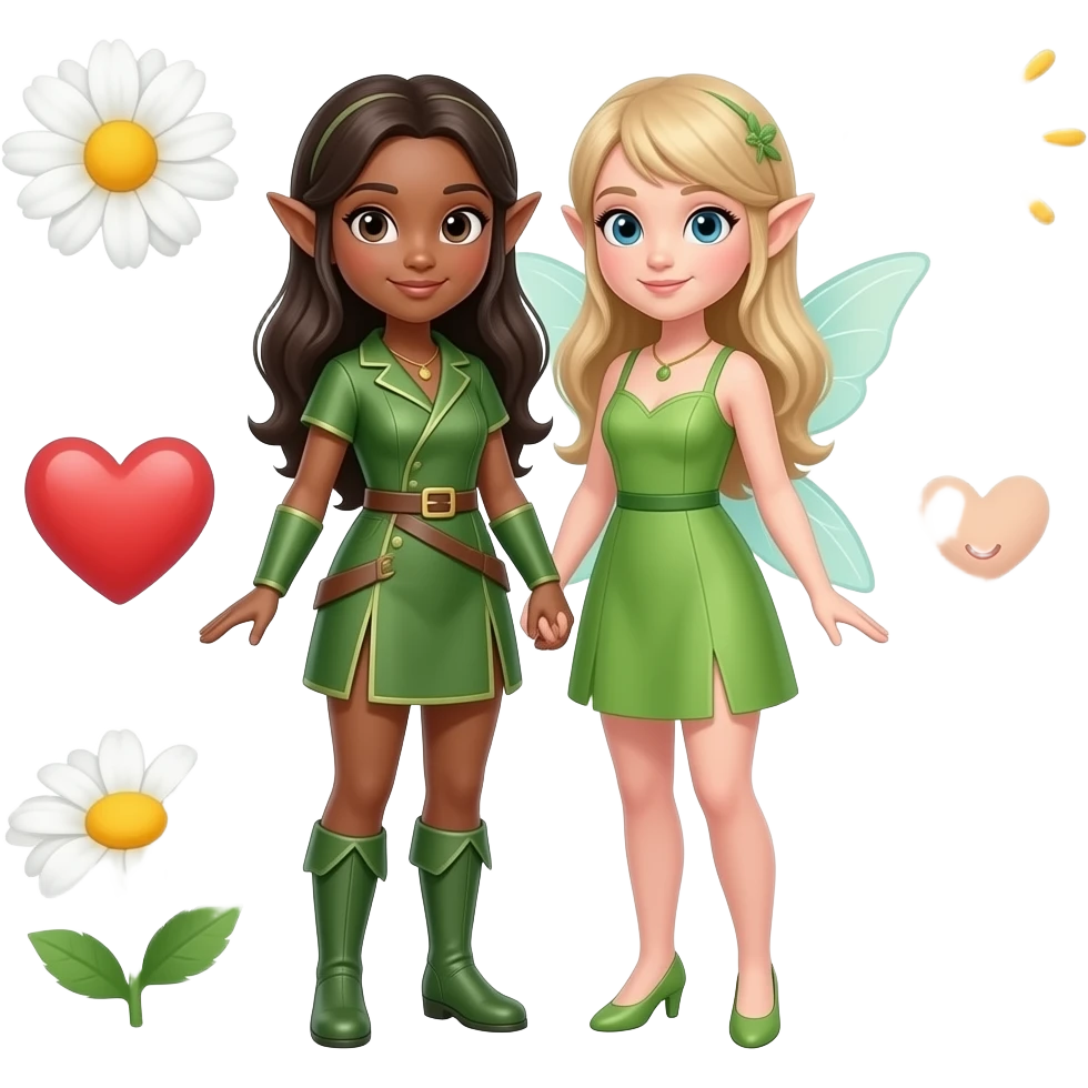 🌼💗🧝🏻‍♀️🧚🏻‍♀️🌞🍃 emoji