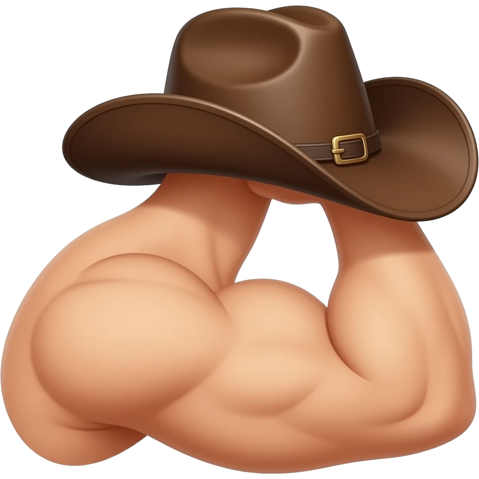 move the cowboy hat to the biceps emoji