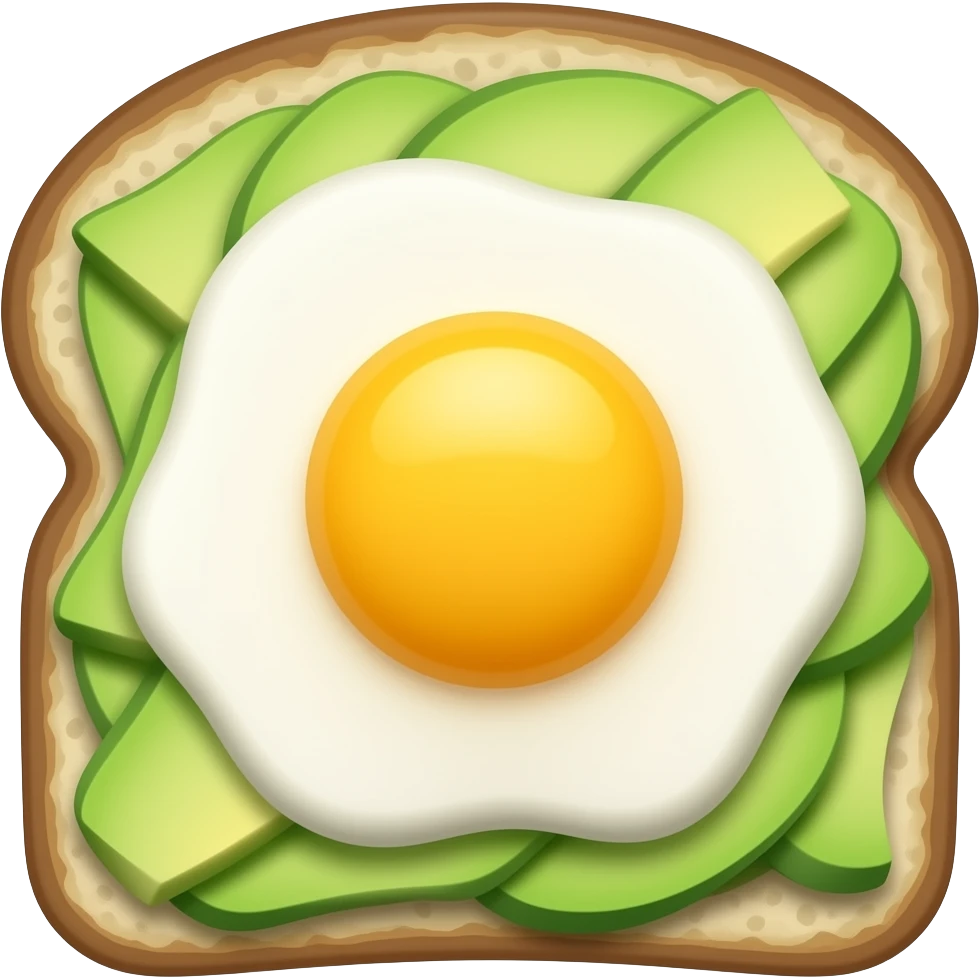 avocado toast with egg emoji