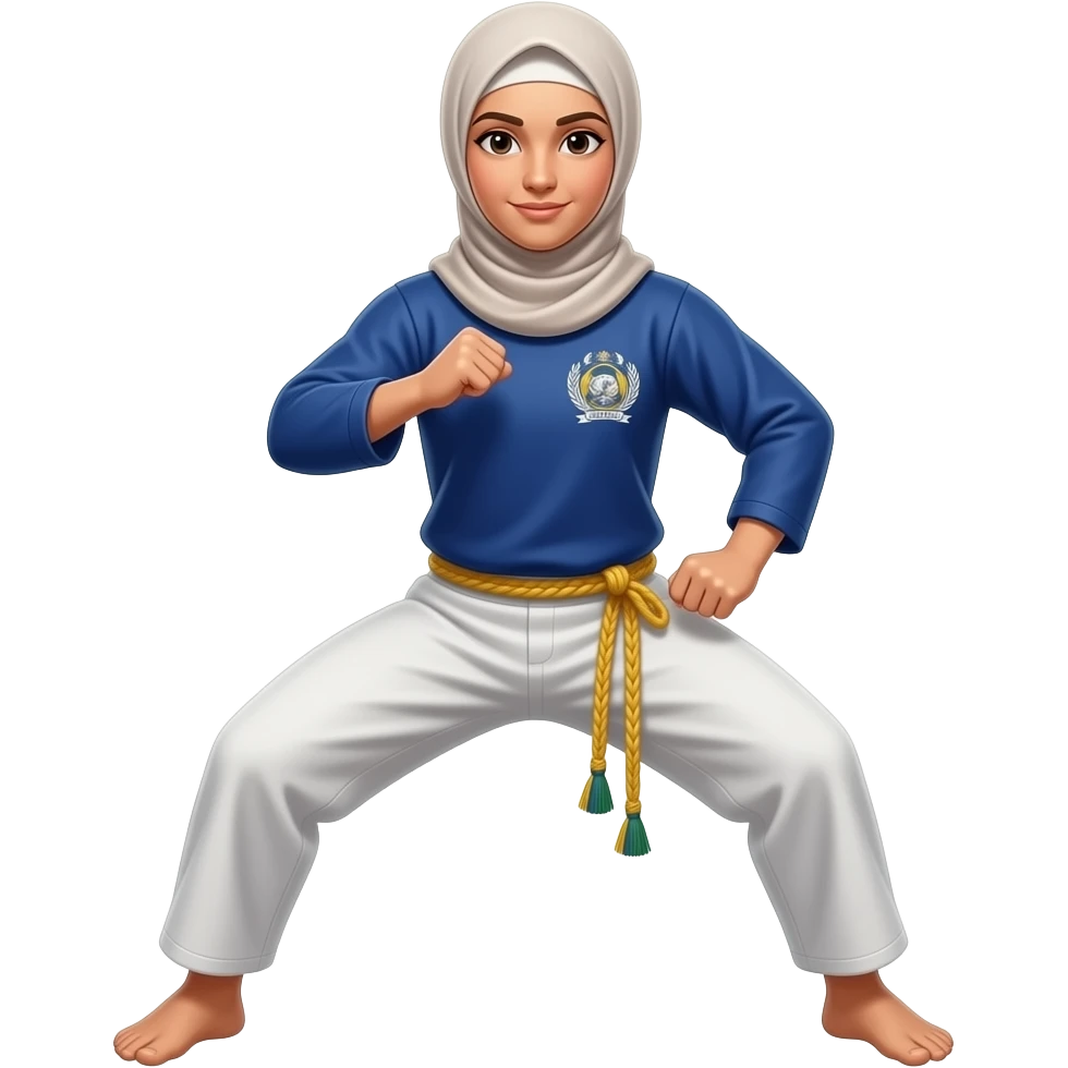 Crie uma muçulmana capoeirista. emoji