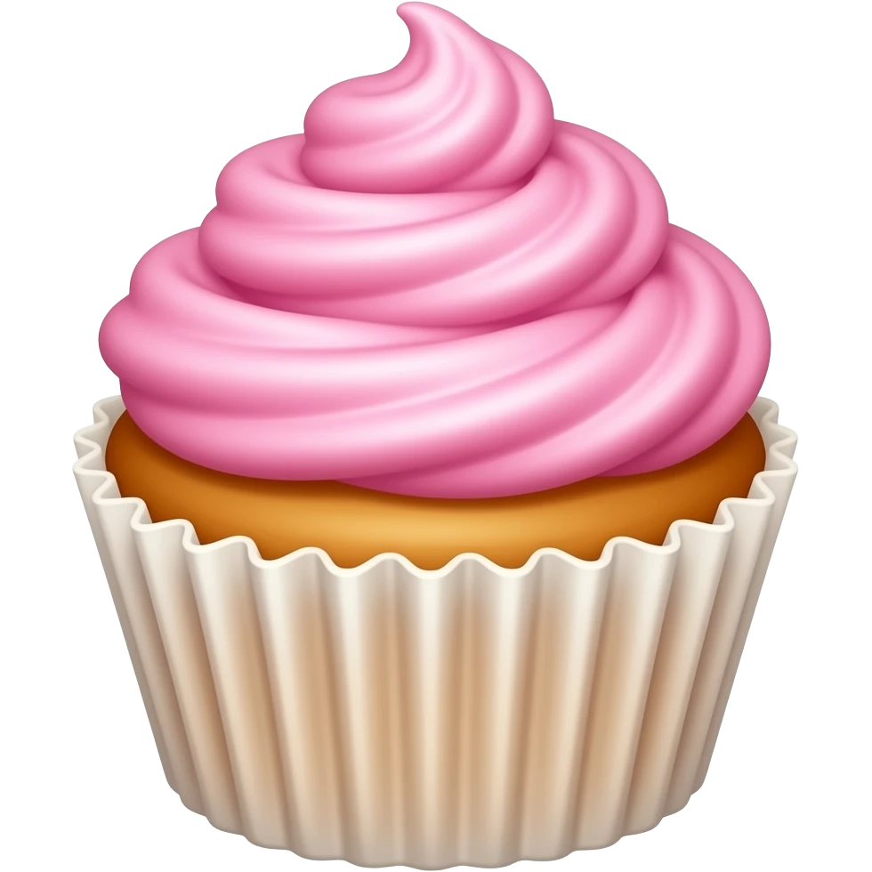 Cupcake with pink icing emoji