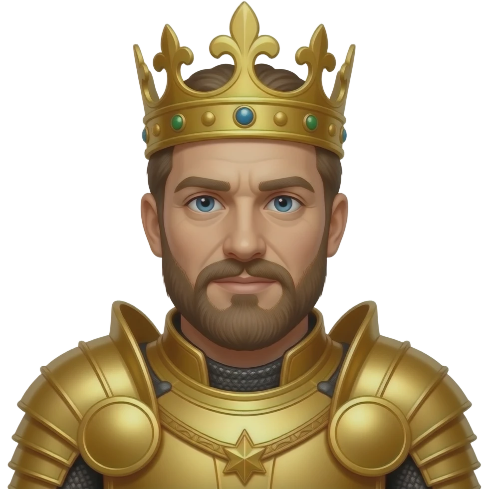 golden Armored Kings with crown emoji