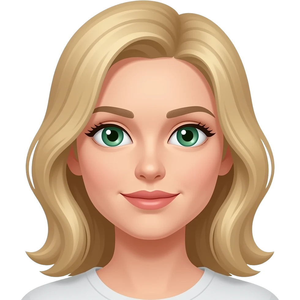 green eyes blonde woman emoji