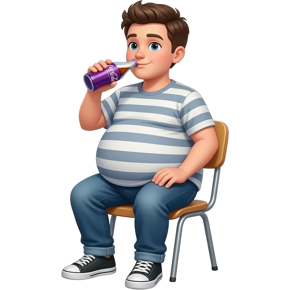 chłopak 15 latek z super super super super super super super super super super super super super super super super super super super super super super super ekstremalnie max ogromny brzuch niego brzuch ma kształt jak duża kula sieci na krześle i pije fioletowe Coke-beer emoji
