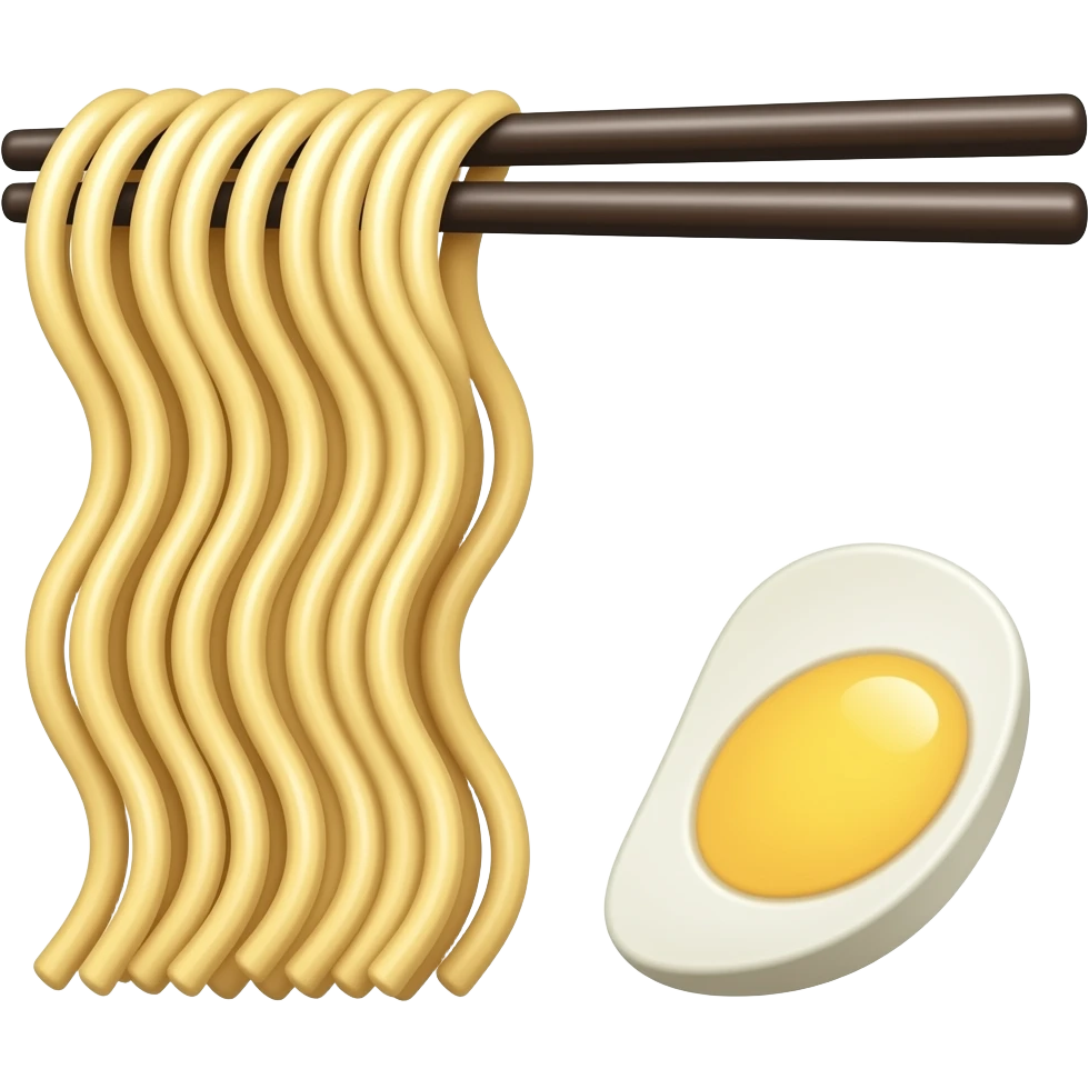 포장지,그릇,국물 없이 생라면 사리만 emoji
