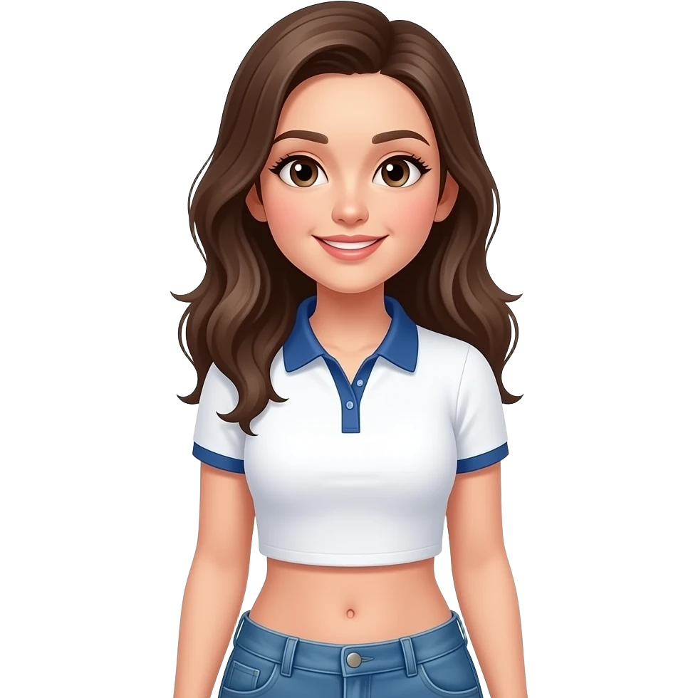 Belly button polo girl emoji