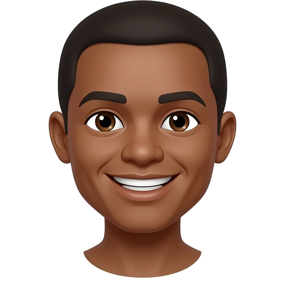 can you make the skin colour of "😊" brown? keep the round chape and the same smile emoji