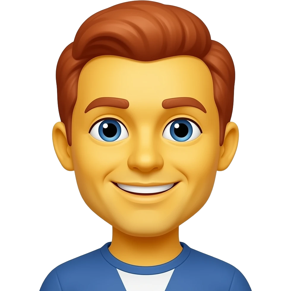 French  yellow Smiley face with red hair emoji
