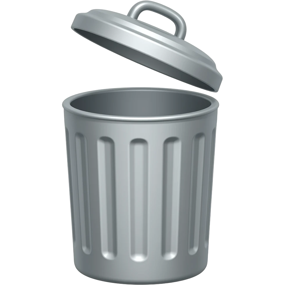trashcan with open top emoji