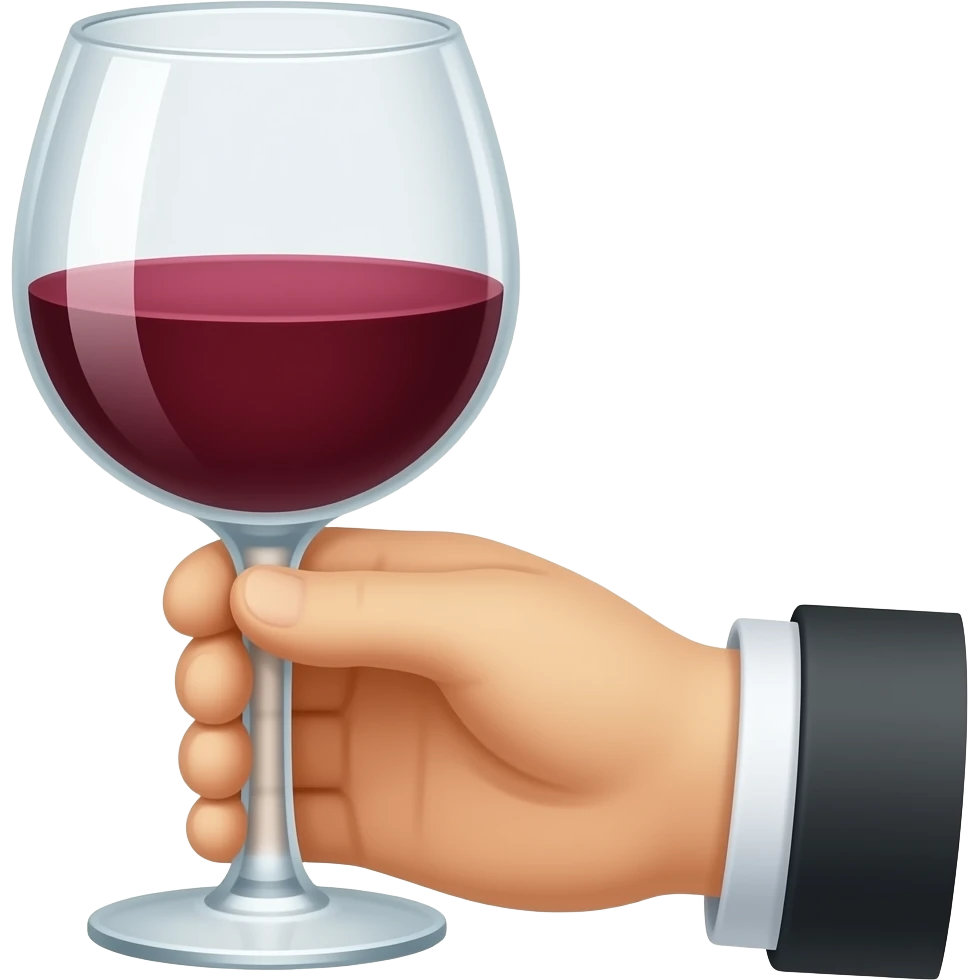 hand and wine cup emoji