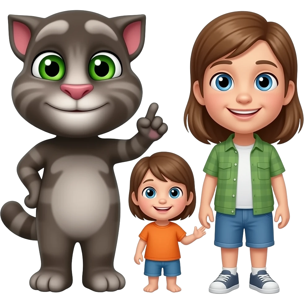 Finger family Talking Tom and friend emoji | AI Emoji Generator
