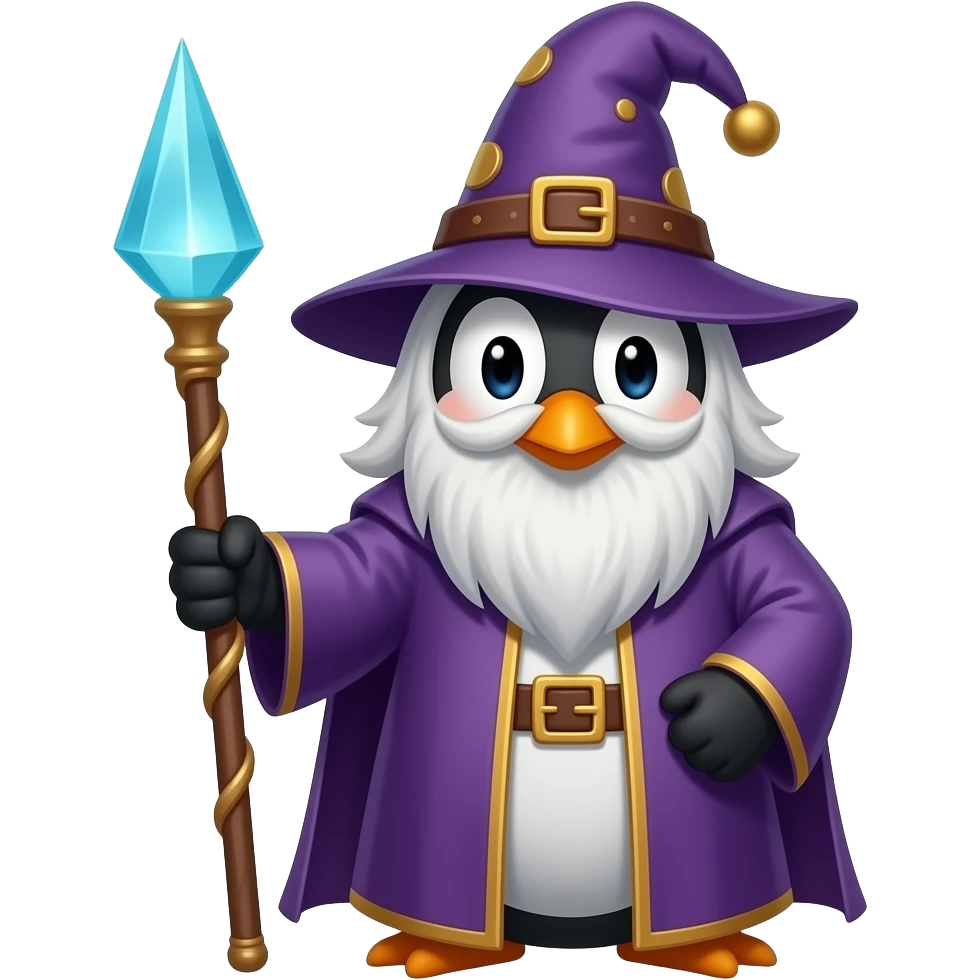Penguin Wizard emoji