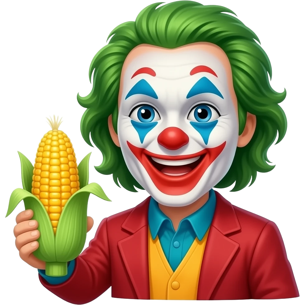 🤡 with corn emoji
