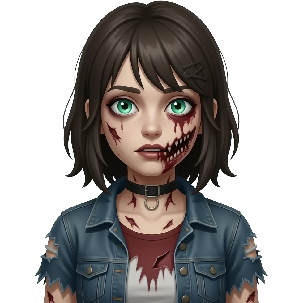 Zombie girl emoji