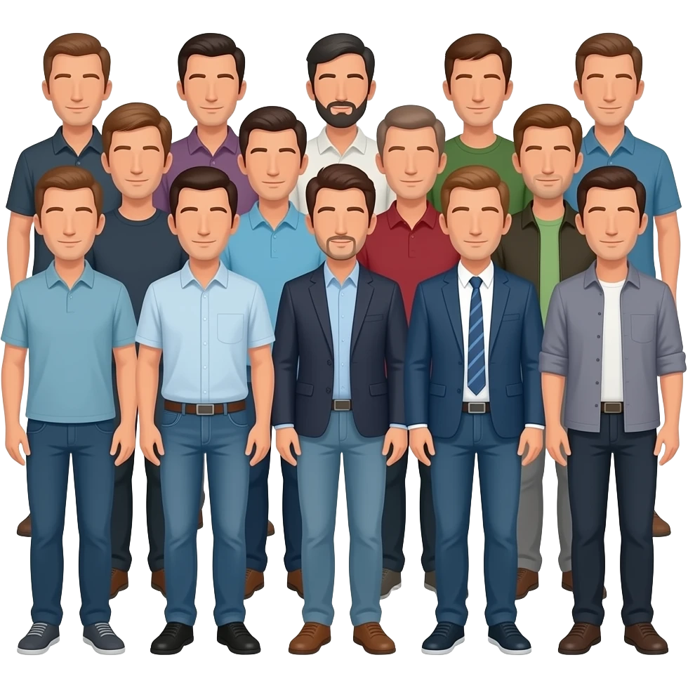 Man crowd standing emoji