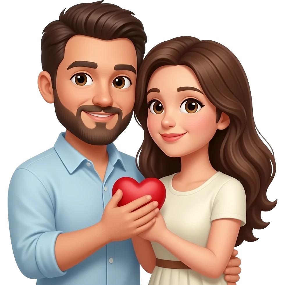 Hombre y mujer enamorados emoji