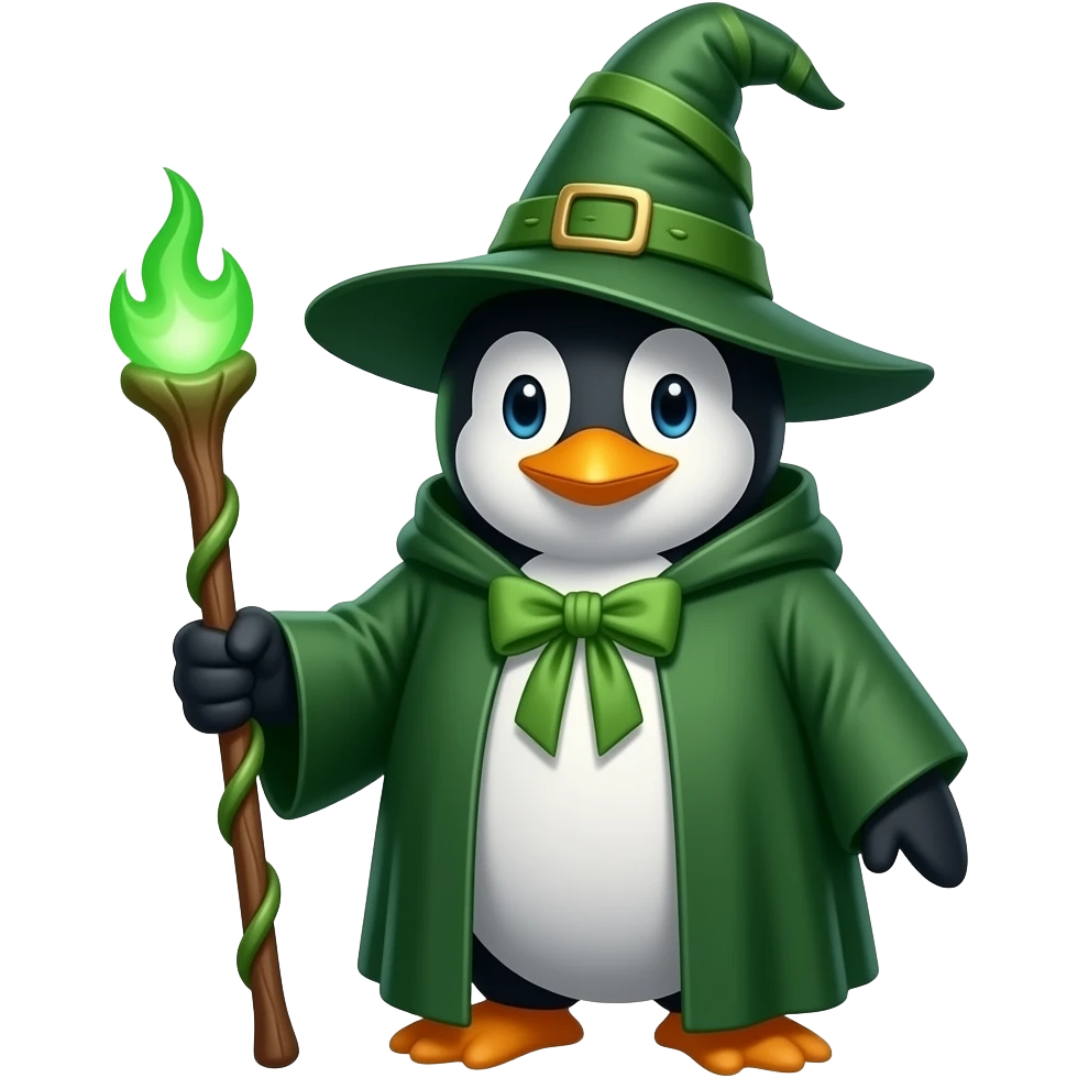 Penguin Wizard emoji