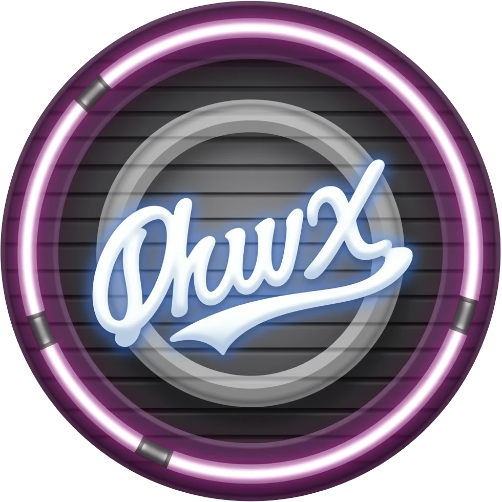 "undertones" logo printed with neon tubes emoji