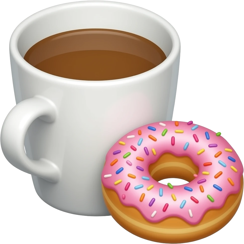 Coffee with donut emoji