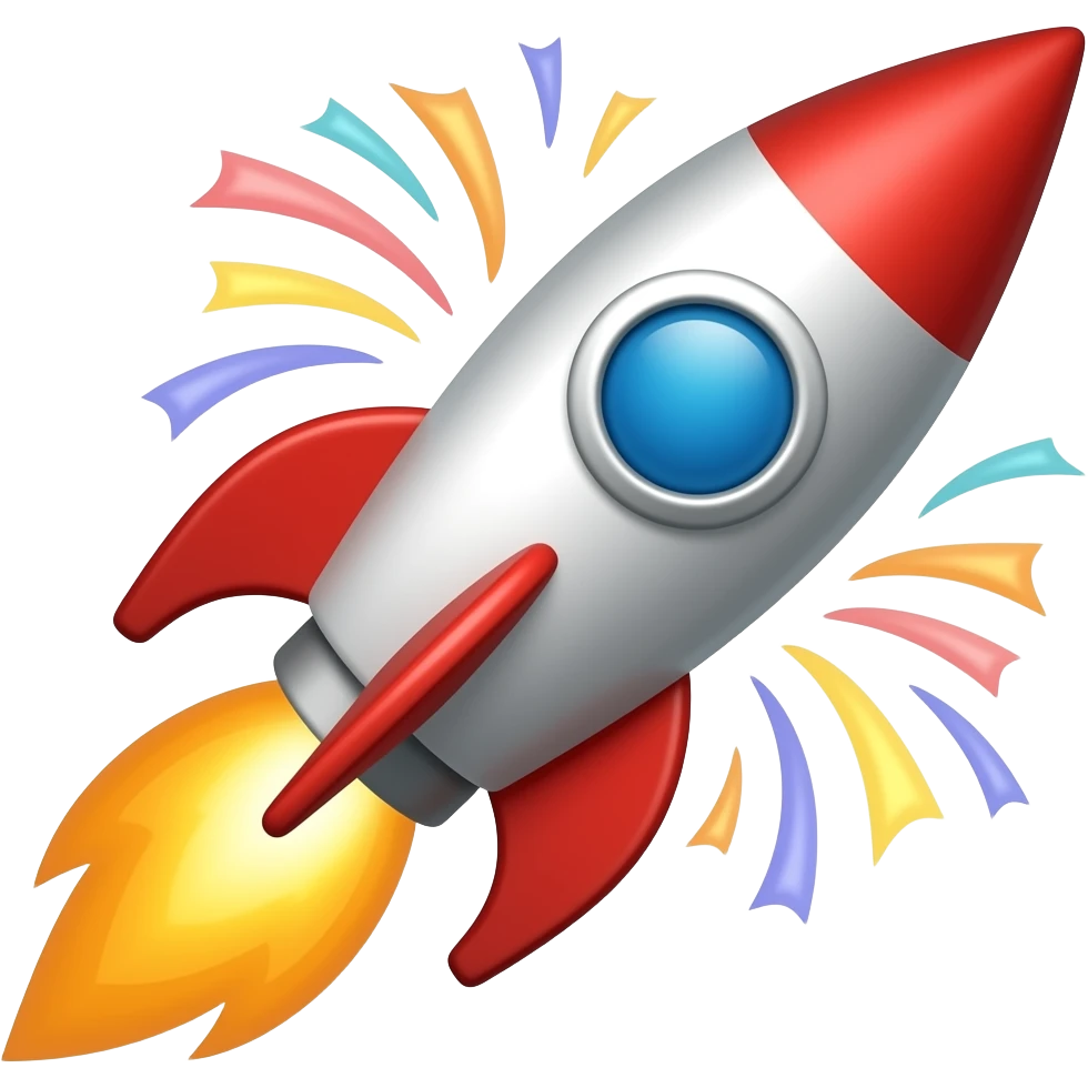 firework rocket just emoji